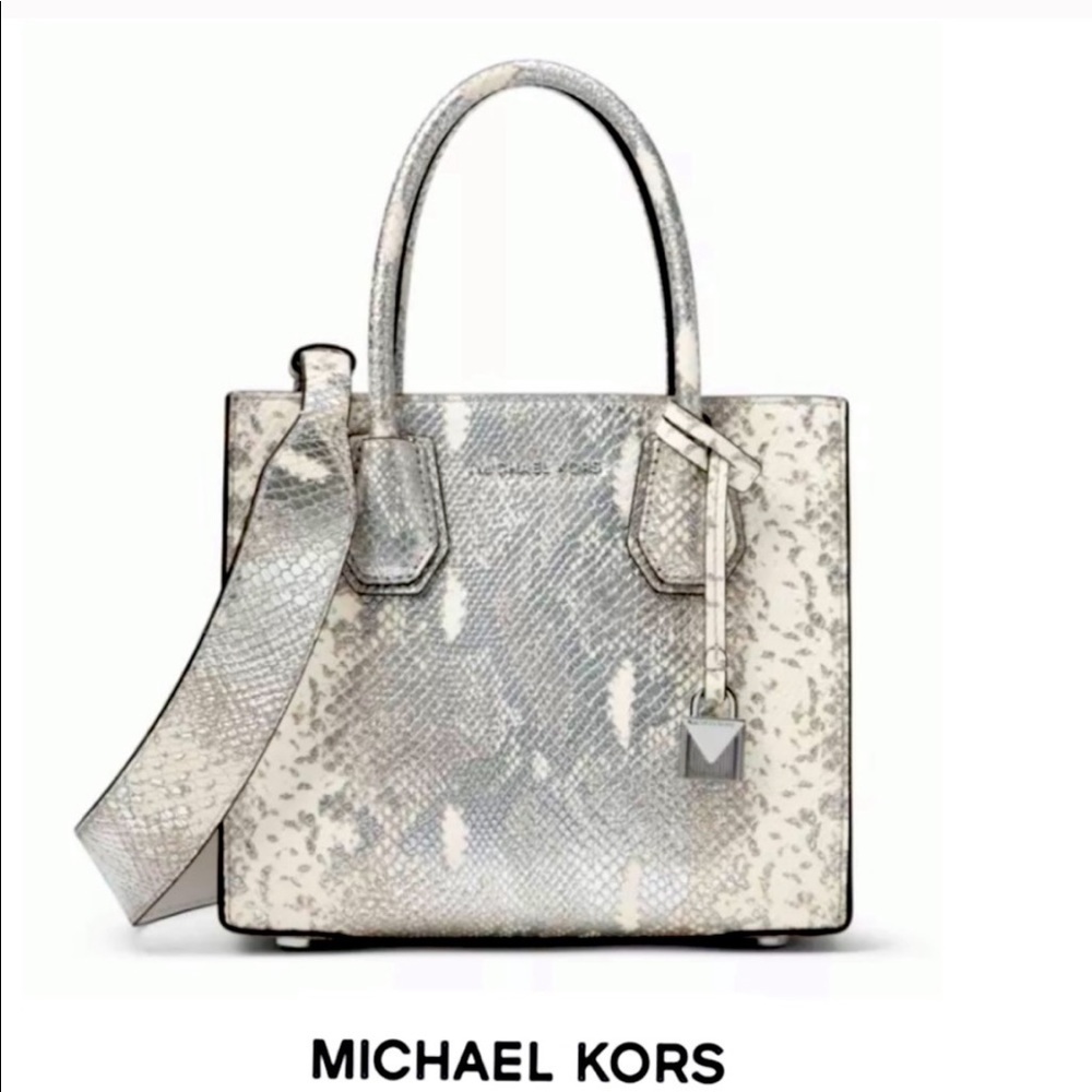 NWT Michael Kors Leather Snakeskin Guitar Strap